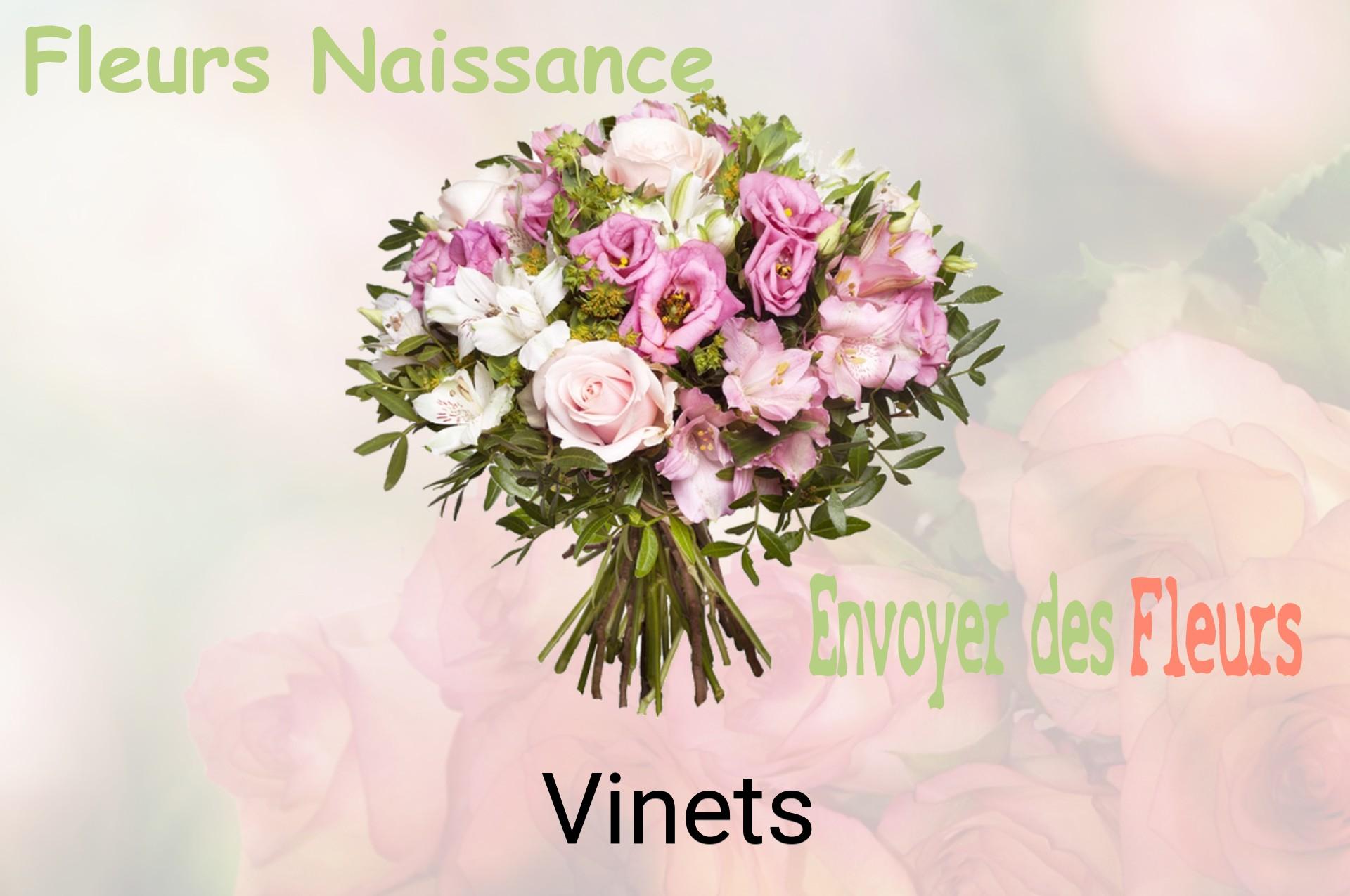 Bouquet de fleurs de naissance livré à Vinets
